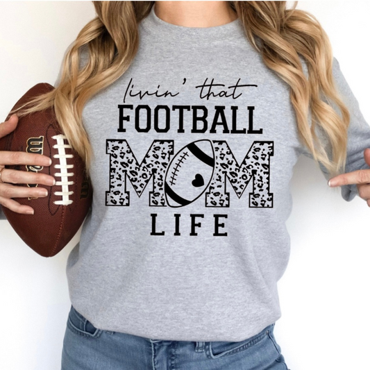 Football Mom Life - Leopard